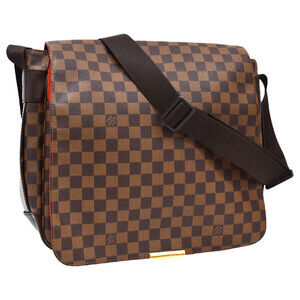 Louis Vuitton Bastille Damier Shoulder Bag Canvas Leather Brown